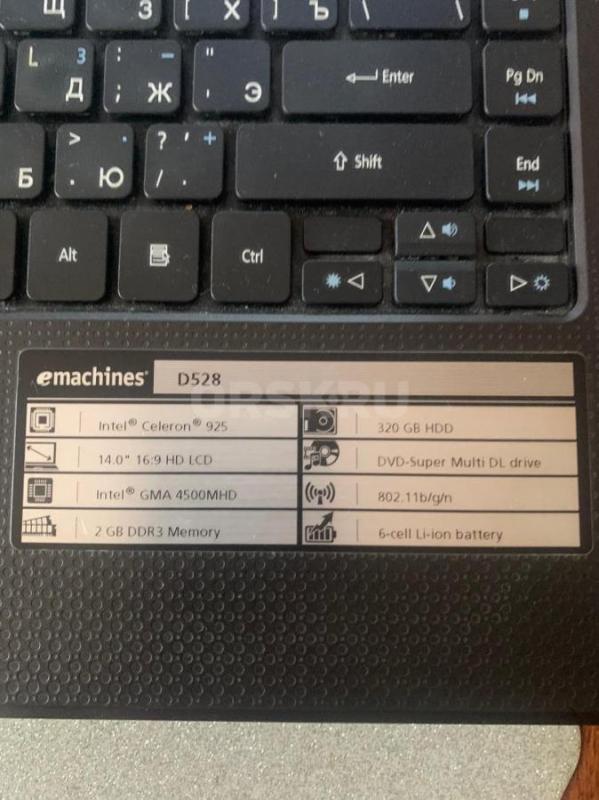 Продам ноутбук Emachines D528  для учёбы или работы, сёрфинга по интернету, просмотра видео, прослуш - Орск