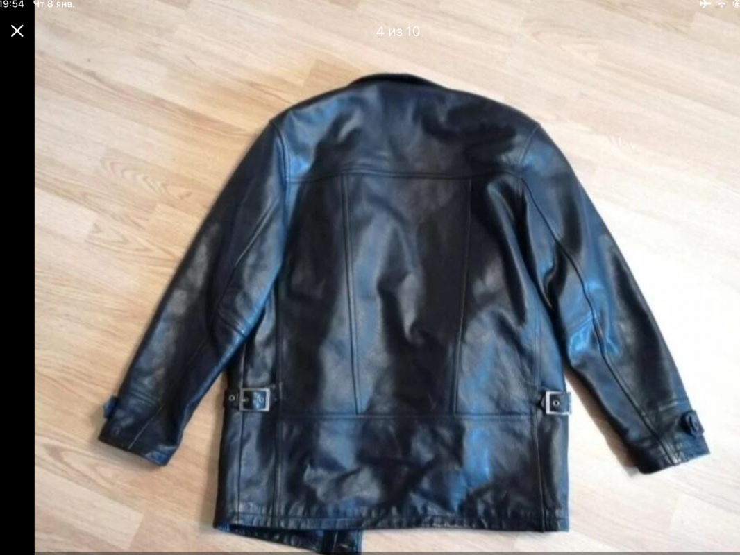 2 Кожаные куртки ! ! ! 1) Стильную с капюшоном на меху кожаную мужскую  зимнюю куртку, размер надо м - Новотроицк