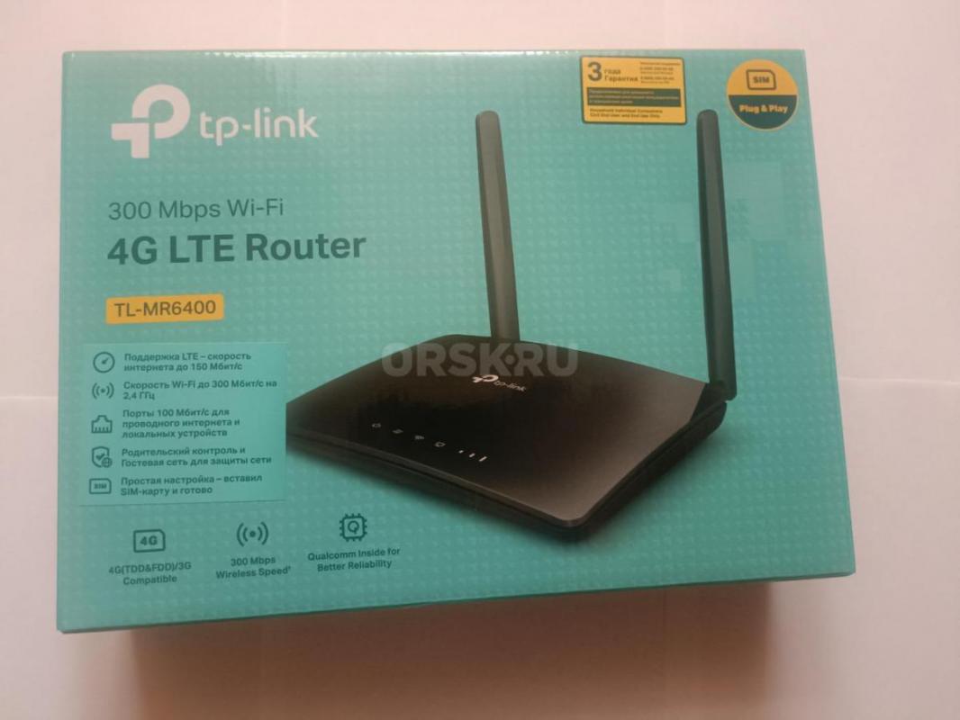 4G роутер TP-Link MR6400,  v 5.30 
Продам роутер, б/у - 1 неделю. - Орск