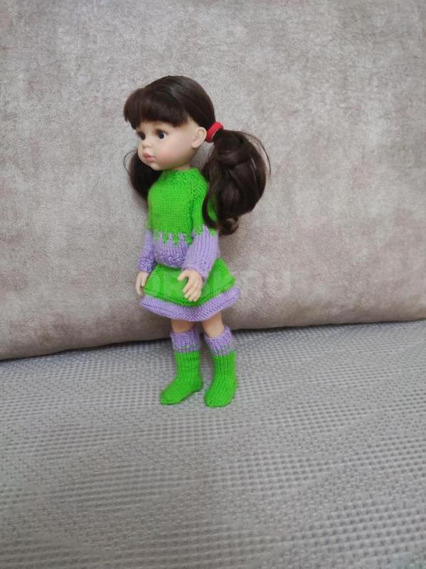 Продам вязаный комплект одежды на куклу Паола Рейна ростом 32 см. - Орск