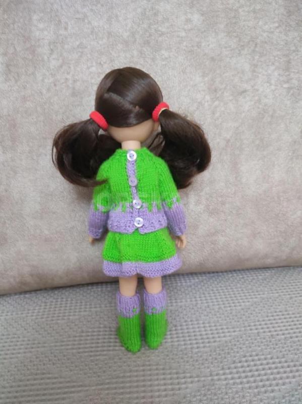 Продам вязаный комплект одежды на куклу Паола Рейна ростом 32 см. - Орск