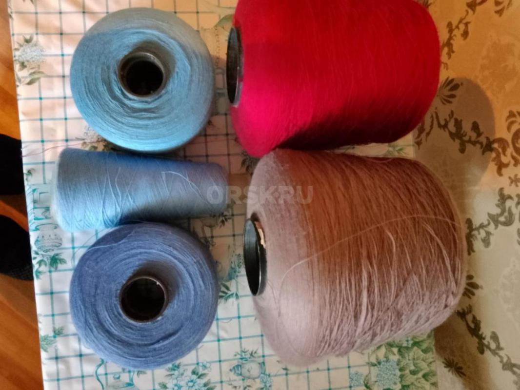 Продам пряжу в бабинах, разная расцветка. 800р за кг - Орск