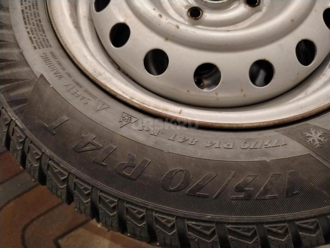 Комплект зимних колес в сборе Matador 175/70 R14 в хорошем состоянии, диски штампованные , разболтов - Орск