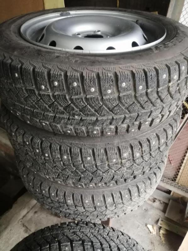 Зимние шины Виатти на дисках. 185*65*15.шипы на месте 100%. - Орск