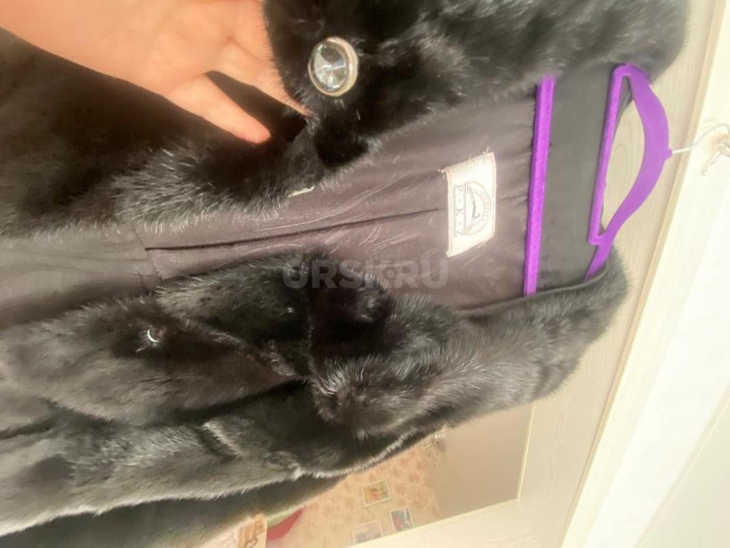 Норковая шуба (46-48 размер) цвет черная нефть. - Орск