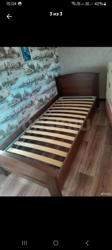 Новая кровать односпальная  90*200 с новым матрасом от Виколь с ортопедическим основанием,  всё  нов - Орск