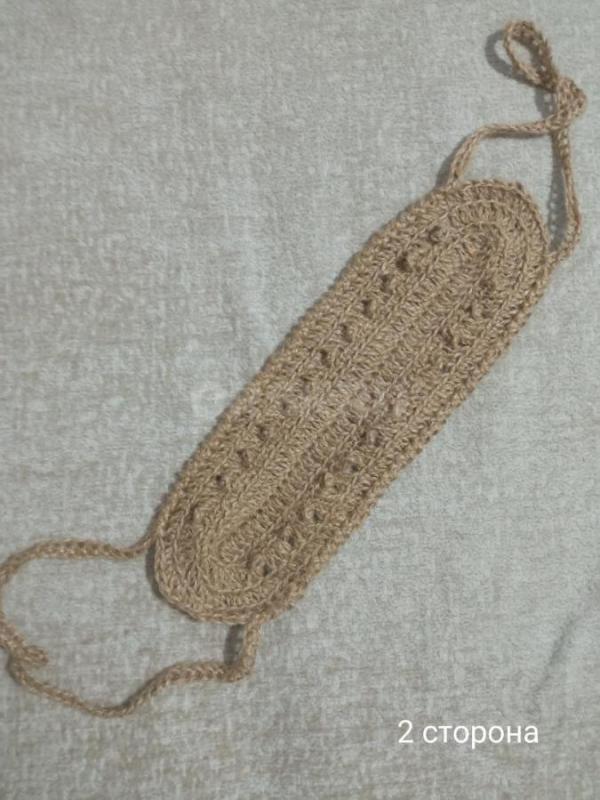 Мочалка из джута - 37 см = 170₽ ( Джут - экологически чистое, прочное натуральное волокно, получаемо - Гай