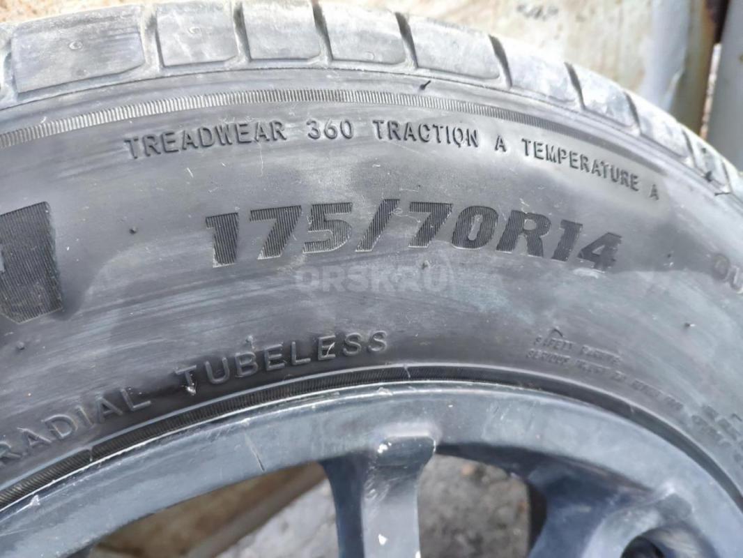 Продам летние колеса 175/70/R14 в сборе,резина куплена в том году в конце сезона,маркировки есть на - Гай