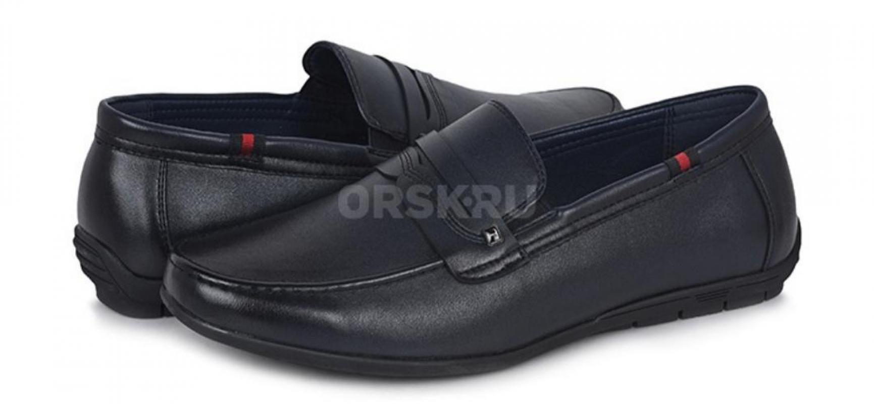 Мокасины мужские чёрного цвета б/у р. 40 за 500 руб. - Орск