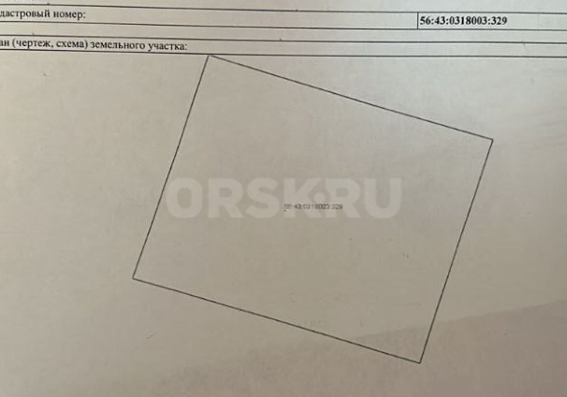 Продам земельный участок под строительство 
Площадь – 750 кв. - Орск