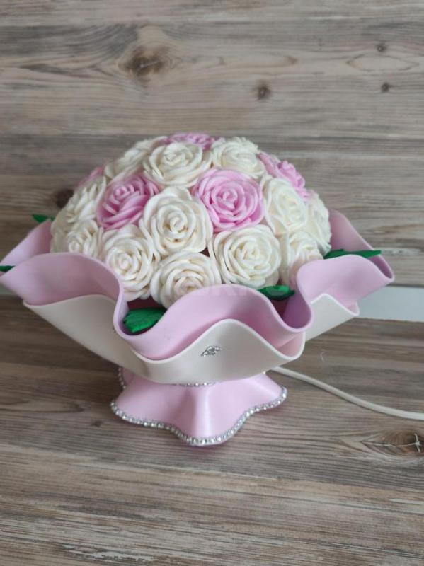 Настольный светильник-букет ,светится полностью шар. - Орск