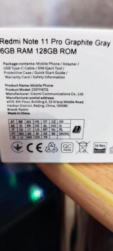 Продам смартфон Xiaomi Redmi Note 11Pro 128GB в отличном состоянии за 5000р. - Орск